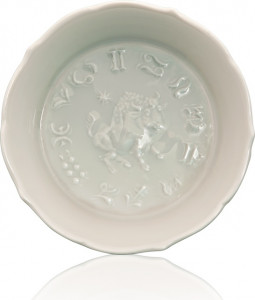 93209 Meissen Розетка Meissen "Бык" (белая), 8см, п/к Фарфор