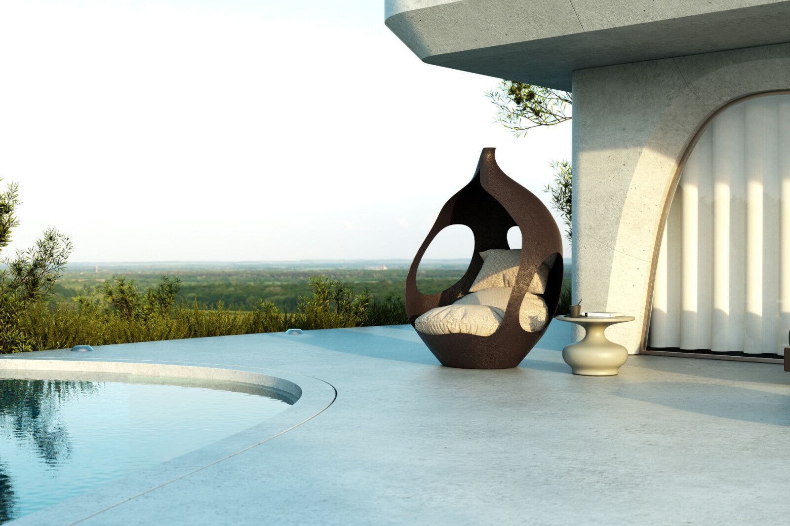 Стекловолокно садовое кресло GANSK TULIP ARCH-00091425 - Вид №1