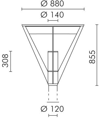 SIMES Уличный светильник из металлогалогенного алюминия Minislot disk sun-id-1356116 - Вид №4