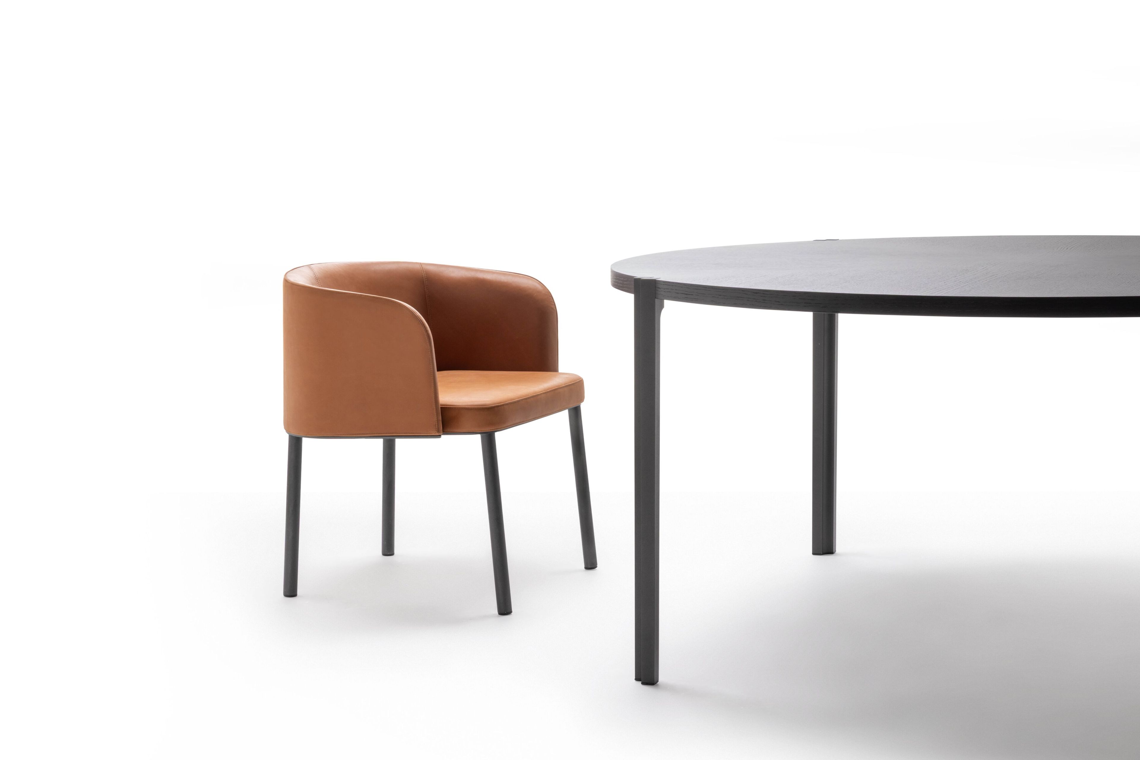 Кожаный стул с подлокотниками Living Divani JAM ARCH-00033446 - Вид №5