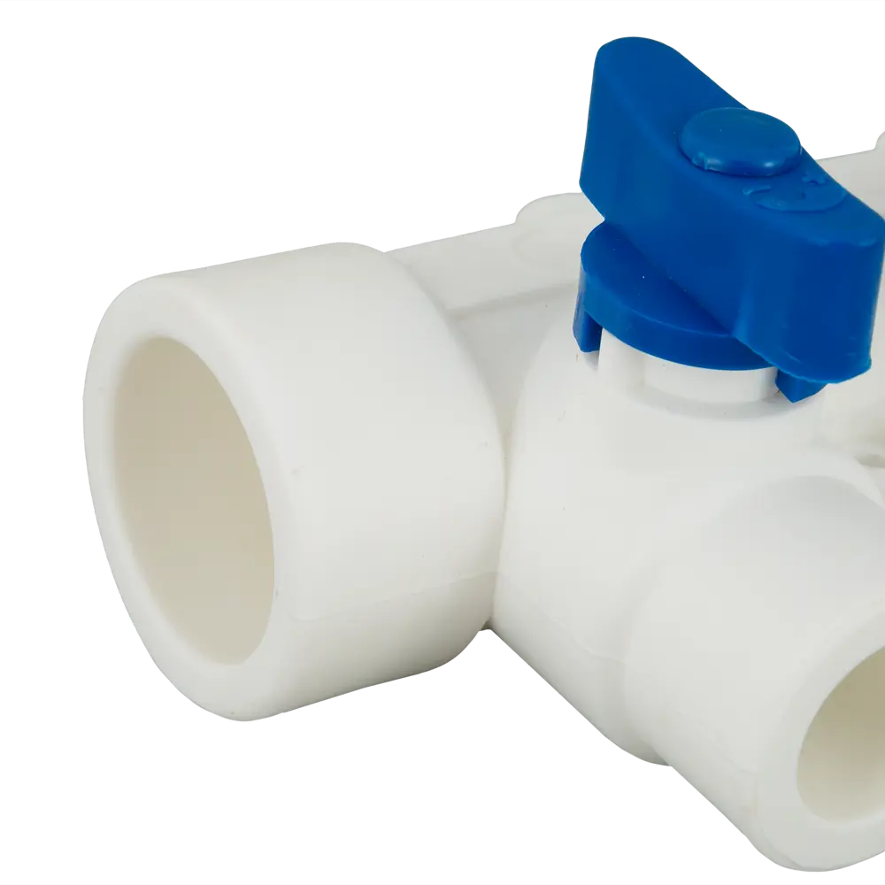 Коллектор на 3 выхода с кранами 32x20 мм полипропилен РВК STLM-2027924 - Вид №1