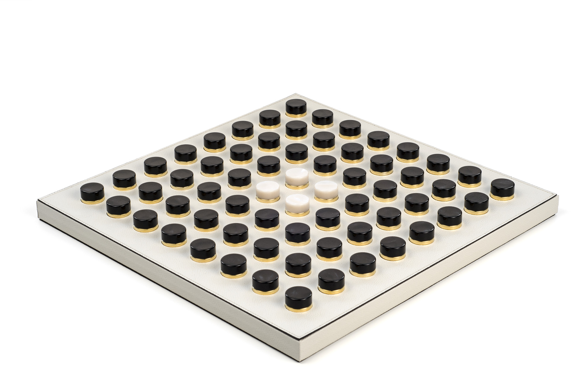 Комплект Reversi - 39X39XH2,5 см / зернистая кожа_темно-синий