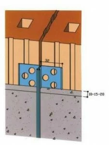 EDILFERRO TRAVEST Делимитационный или базовый профиль под штукатурку