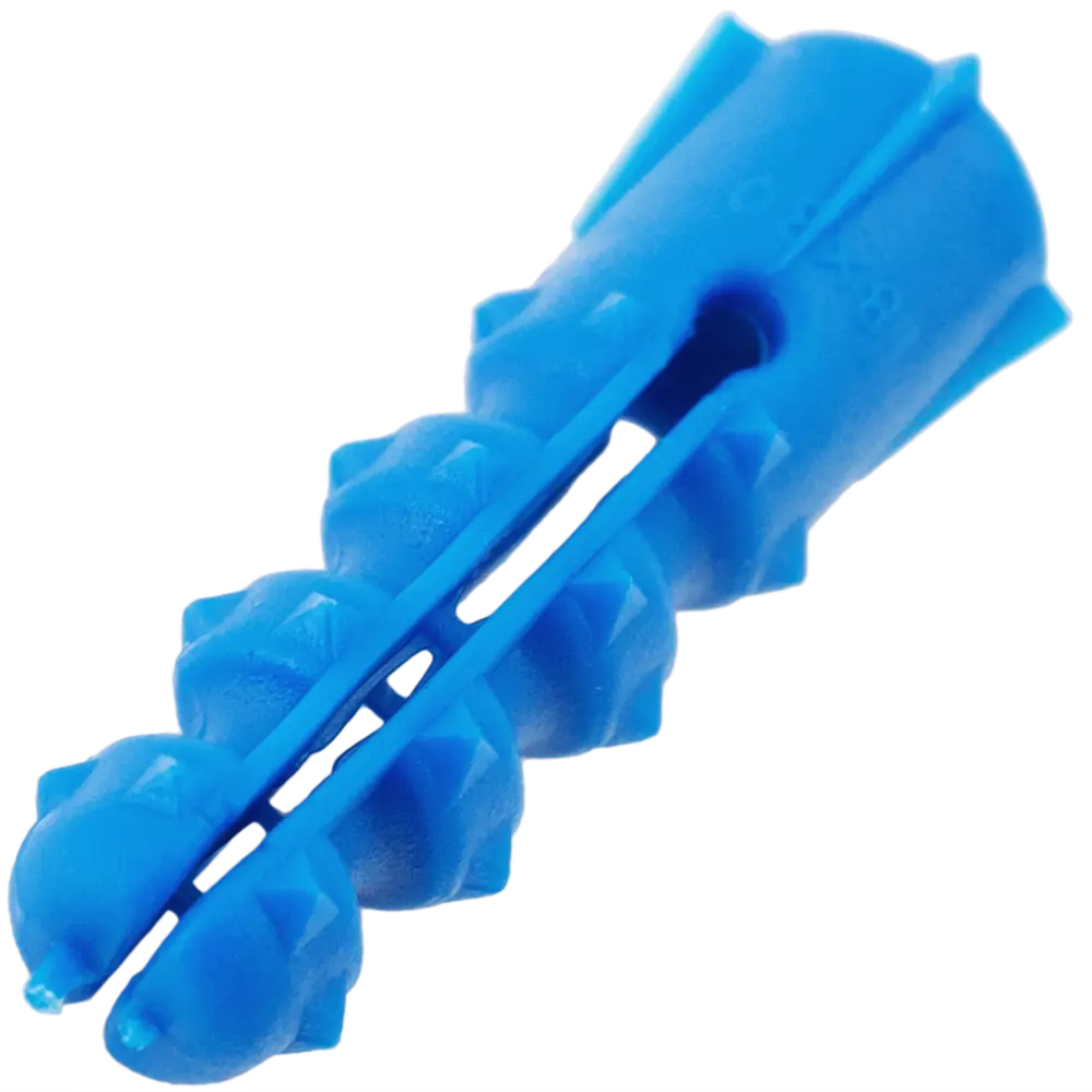 Дюбель с шипами для полнотелых материалов 8х30 мм полипропилен цвет синий 200 шт НЕВСКИЙ КРЕПЕЖ STLM-2163719 - Вид №1