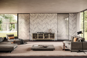 Стеклянная висячая дверь