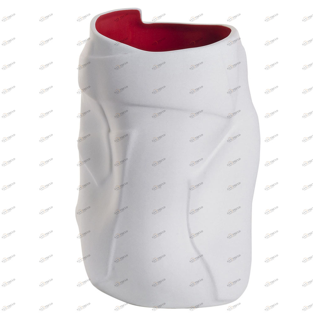 Ваза керамическая White&Red 17*17*22 GARDA DECOR - 033926 Белый 