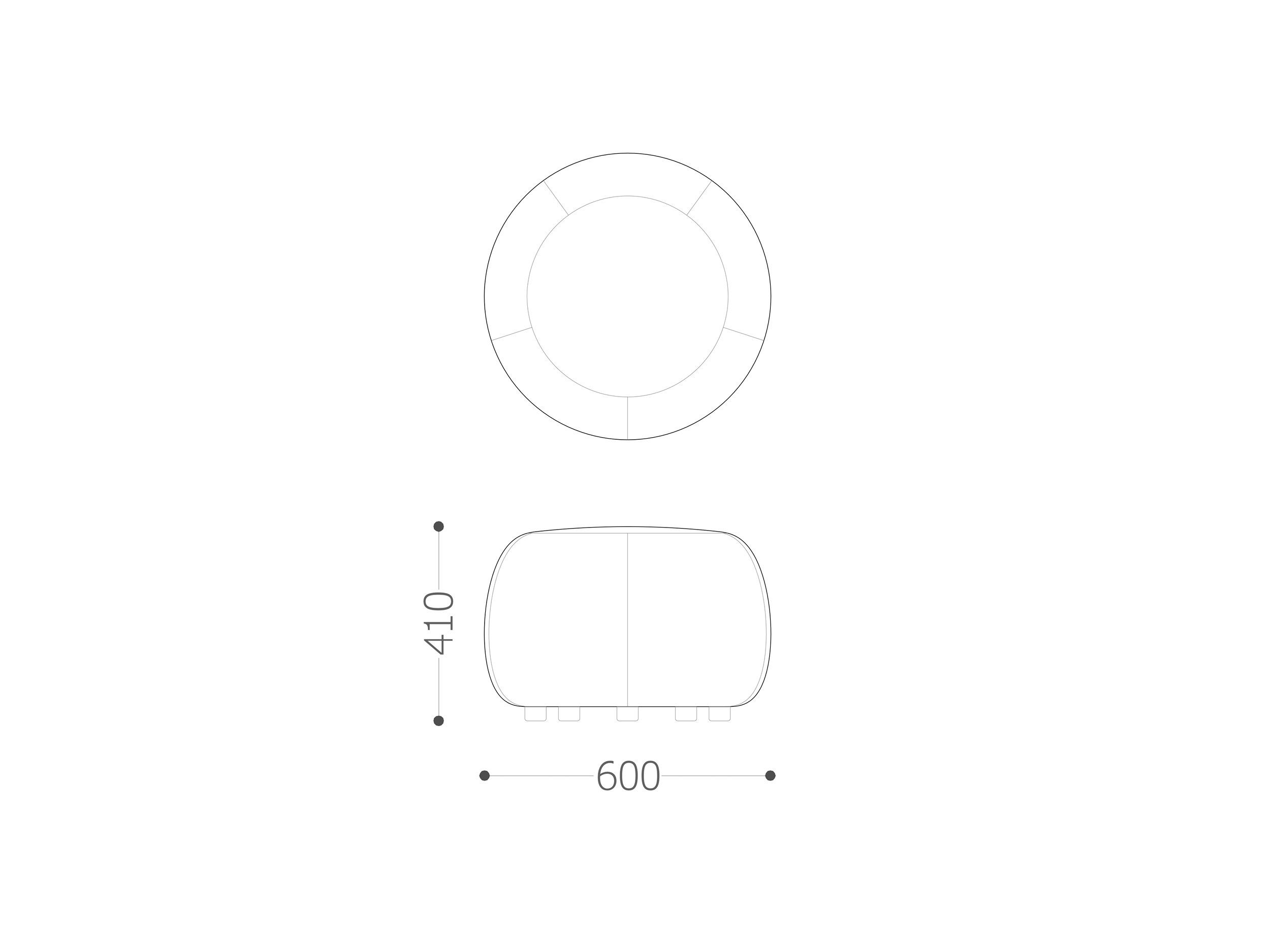 Круглый пуф VAGHI Alias Pouf ARCH-00010319 - Вид №3