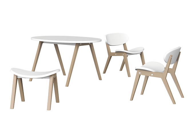 Табурет детский белый Classic ELLIPSE ELLIPSE CLASSIC 257797 Белый;бежевый Santreyd  - Вид №1