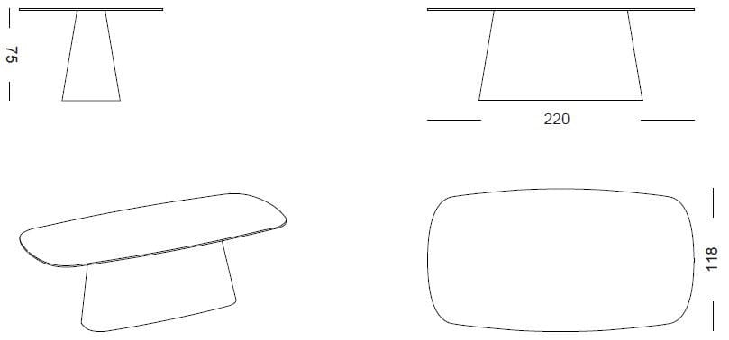 Прямоугольный садовый стол Samuele Mazza Outdoor Kenzia ARCH-00084482 - Вид №2