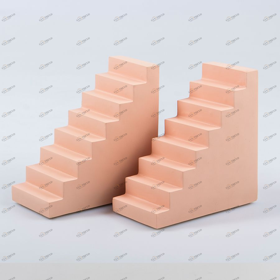 Ограничитель для книг бетонный Scala коралловый, 2 шт Doiy DYSCALABE