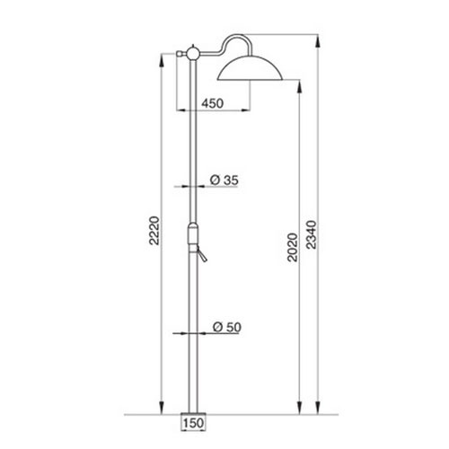 Душевой гарнитур MIGLIORE Oxford ML.OXF-6370.BR с верхним душем, напольный, бронза ML.OXF-6370.bi.BR - Вид №1