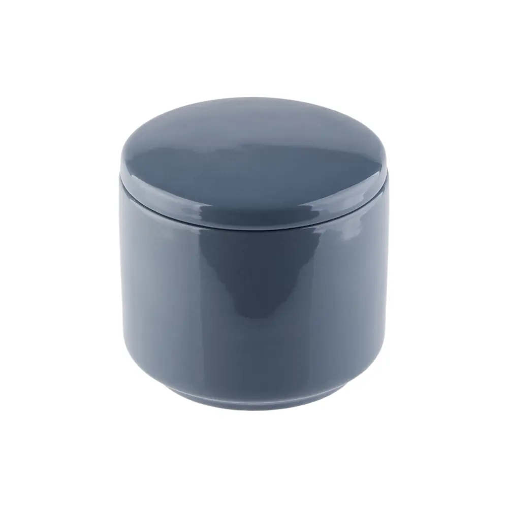 Керамическая баночка MOROSHKA Nechakra для ватных дисков в сине-сером цвете 89384098 STLM-1565115