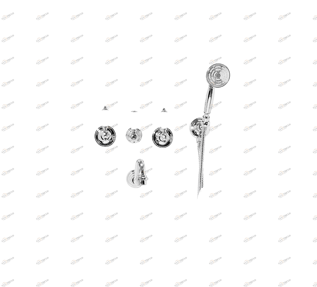 Gentry Home Смеситель для раковины мостик на 2 отверстия 200мм Berkeley Хром GH101147 