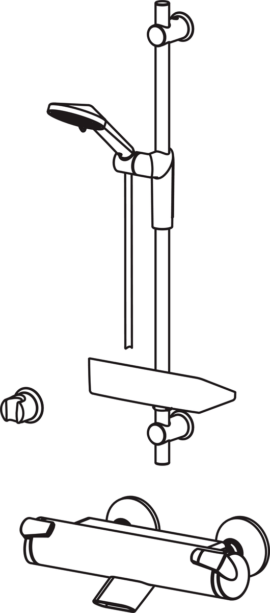 Oras 7149U Смеситель для ванны и душа с комплектом 7149U Optima Хром  - Вид №1