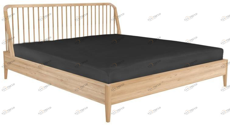 Ethnicraft Двуспальная кровать из дуба Oak spindle 51246-47