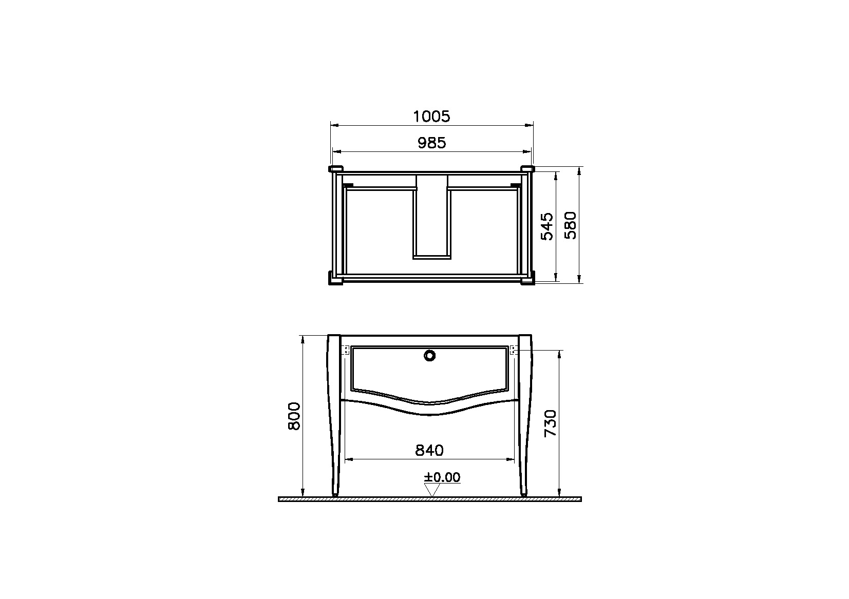 60966 Раковина Vitraglobal Elegance - Вид №1