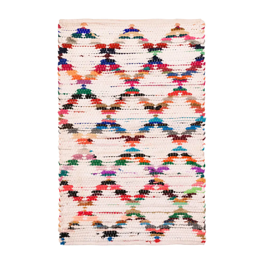 Коврик для ванной Wess Boho 60x90 см цвет бежевый красный STLM-2177322 - Вид №1