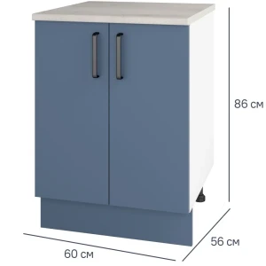 Кухонный шкаф напольный Нокса 60x86x56 см ЛДСП цвет голубой 86584902 STLM-2078143