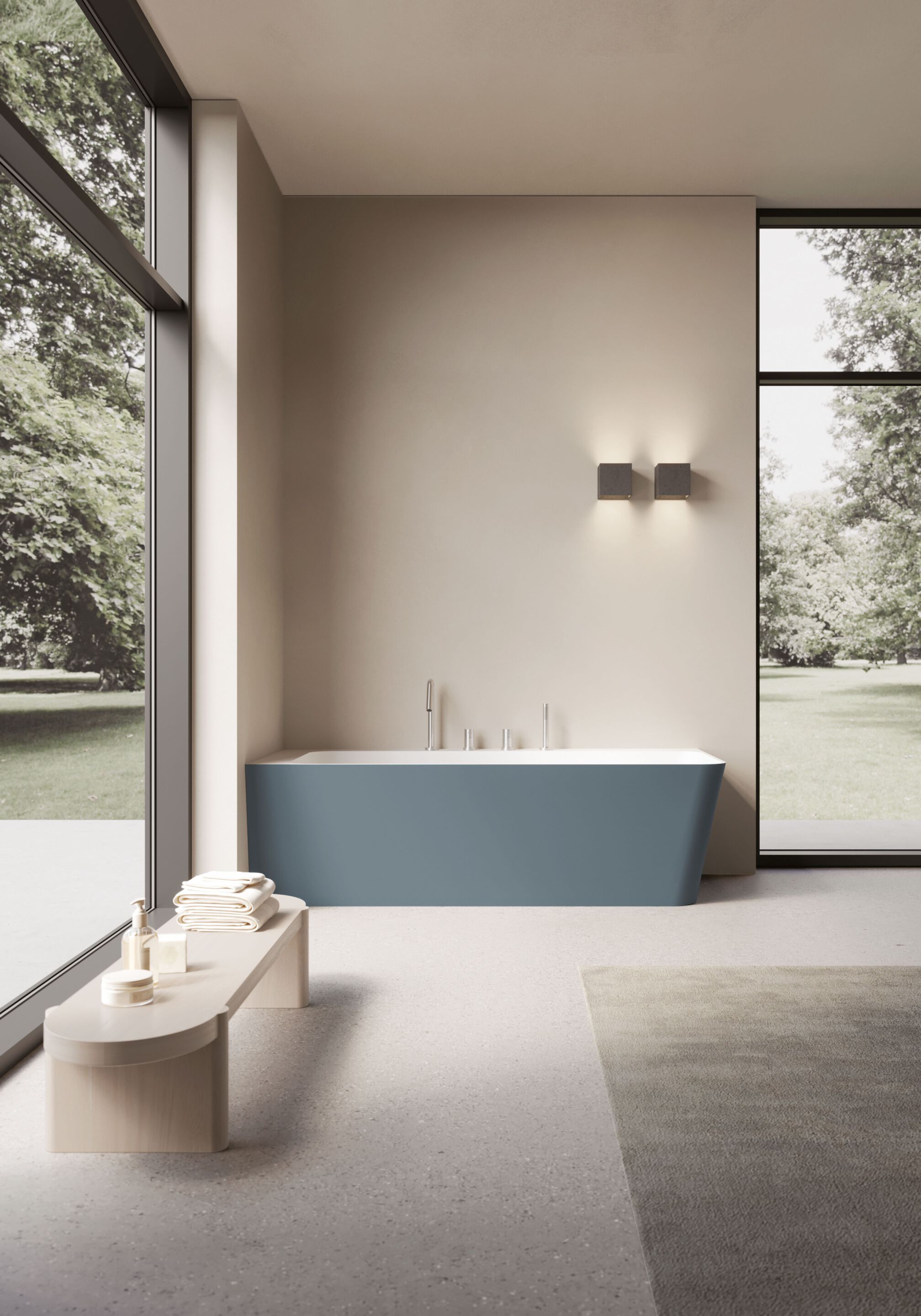 Отдельно стоящая или настенная прямоугольная ванна DISENIA ARES ARCH-00145987 - Вид №1