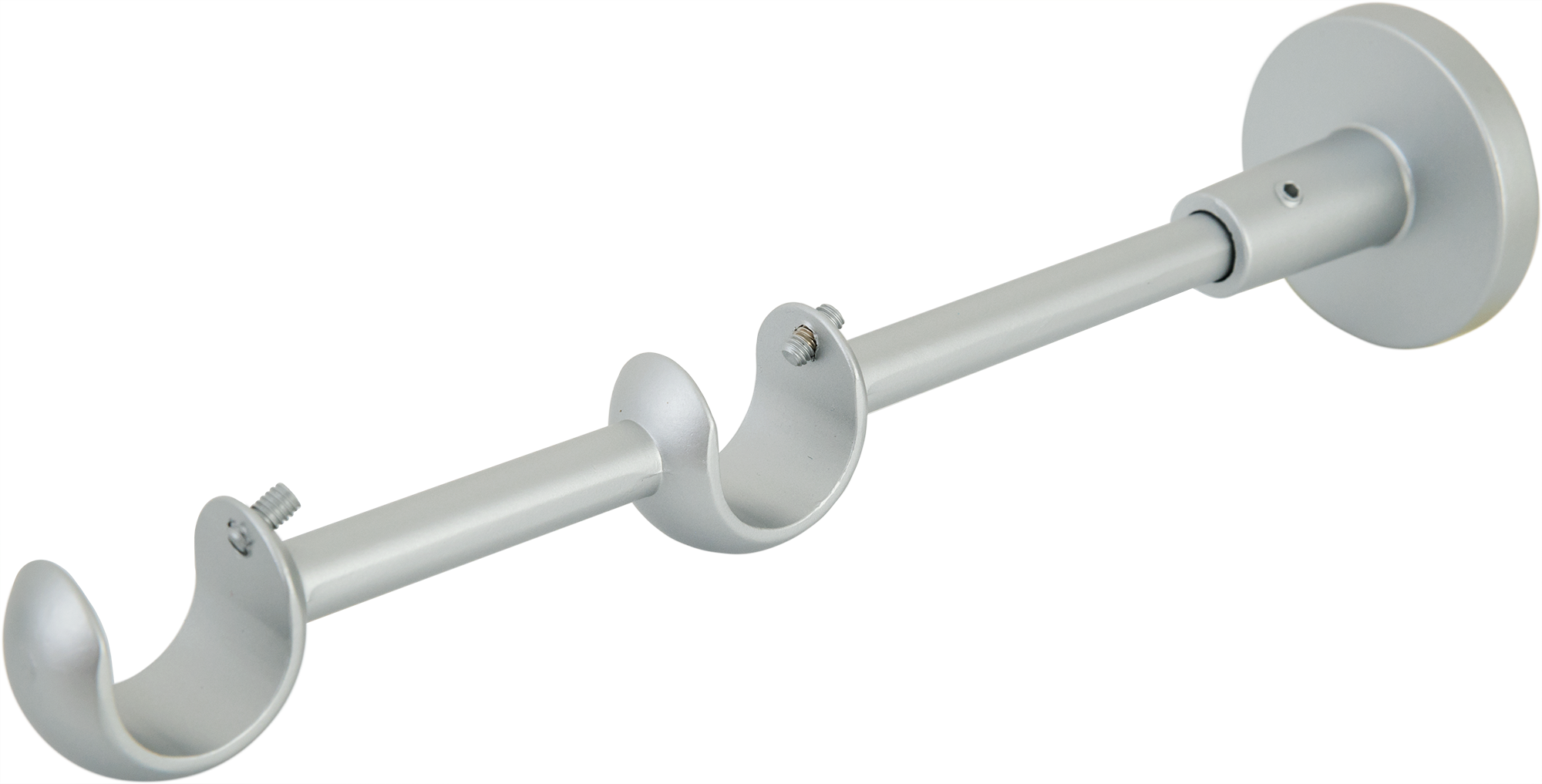 Держатель для карниза ORBIS открытый двухрядный металлический серебристый 86015951 STLM-0066218
