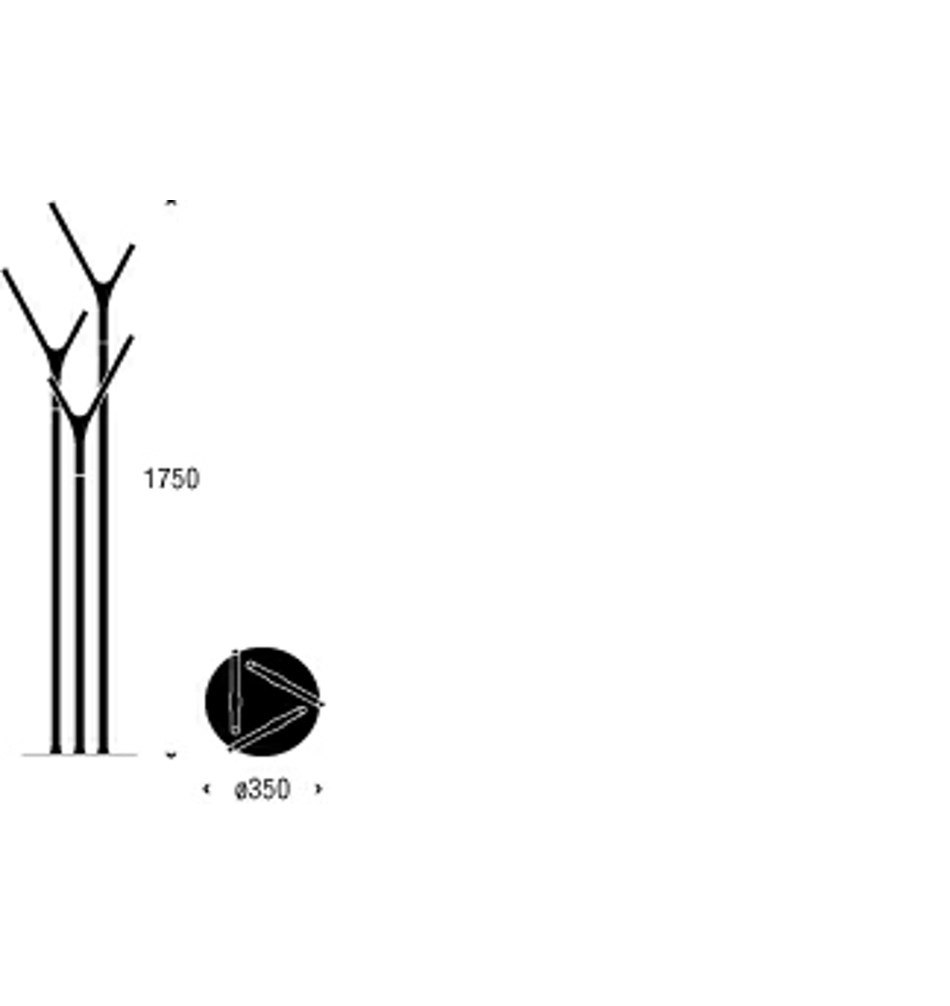 FROST WISHBONE Подставка для прихожей » белый / золотой Сталь Белое золото W1001-GW  - Вид №1