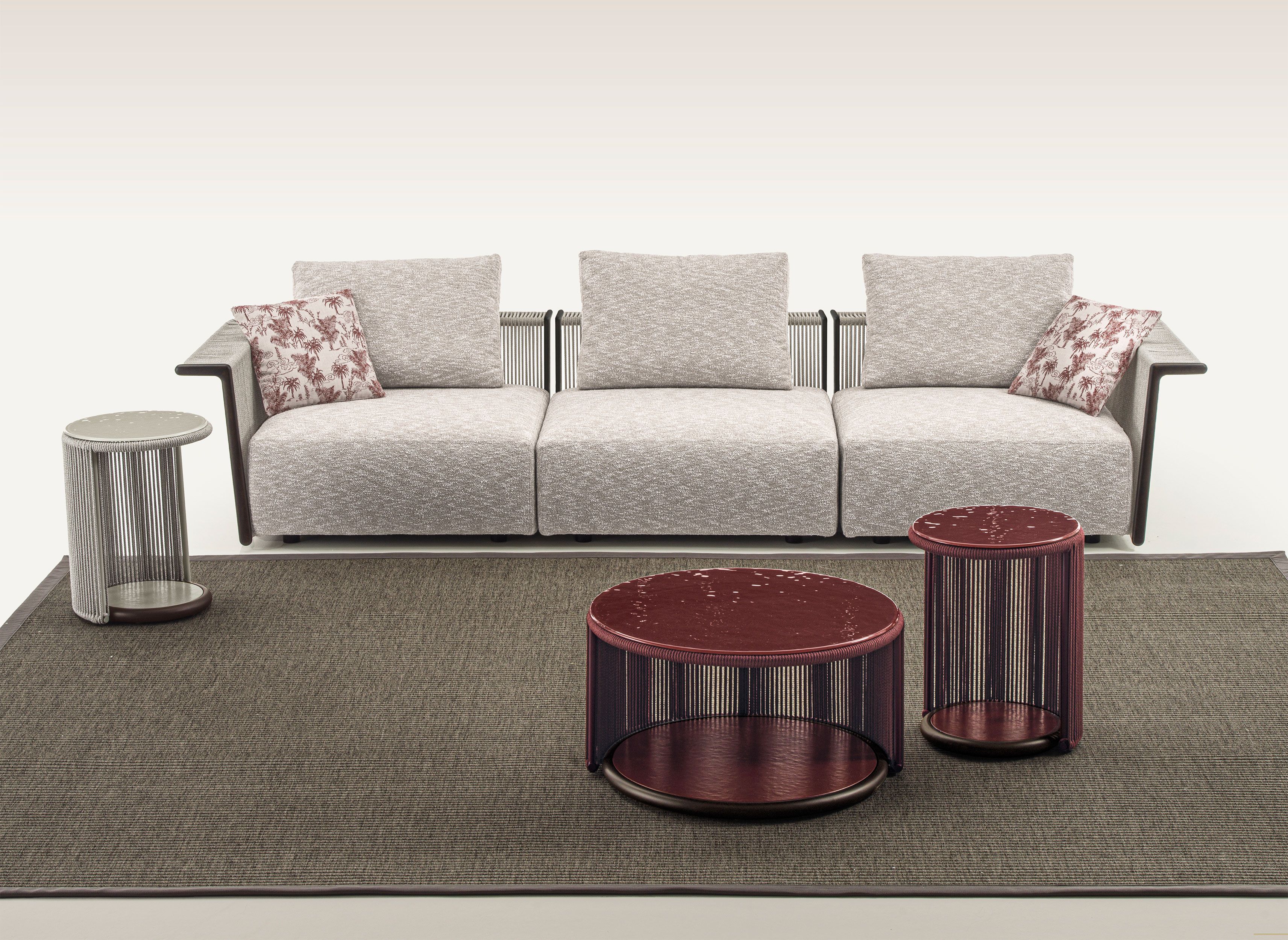 Высокий садовый стол из стекла и ткани Longhi курорт ARCH-00006647 - Вид №3