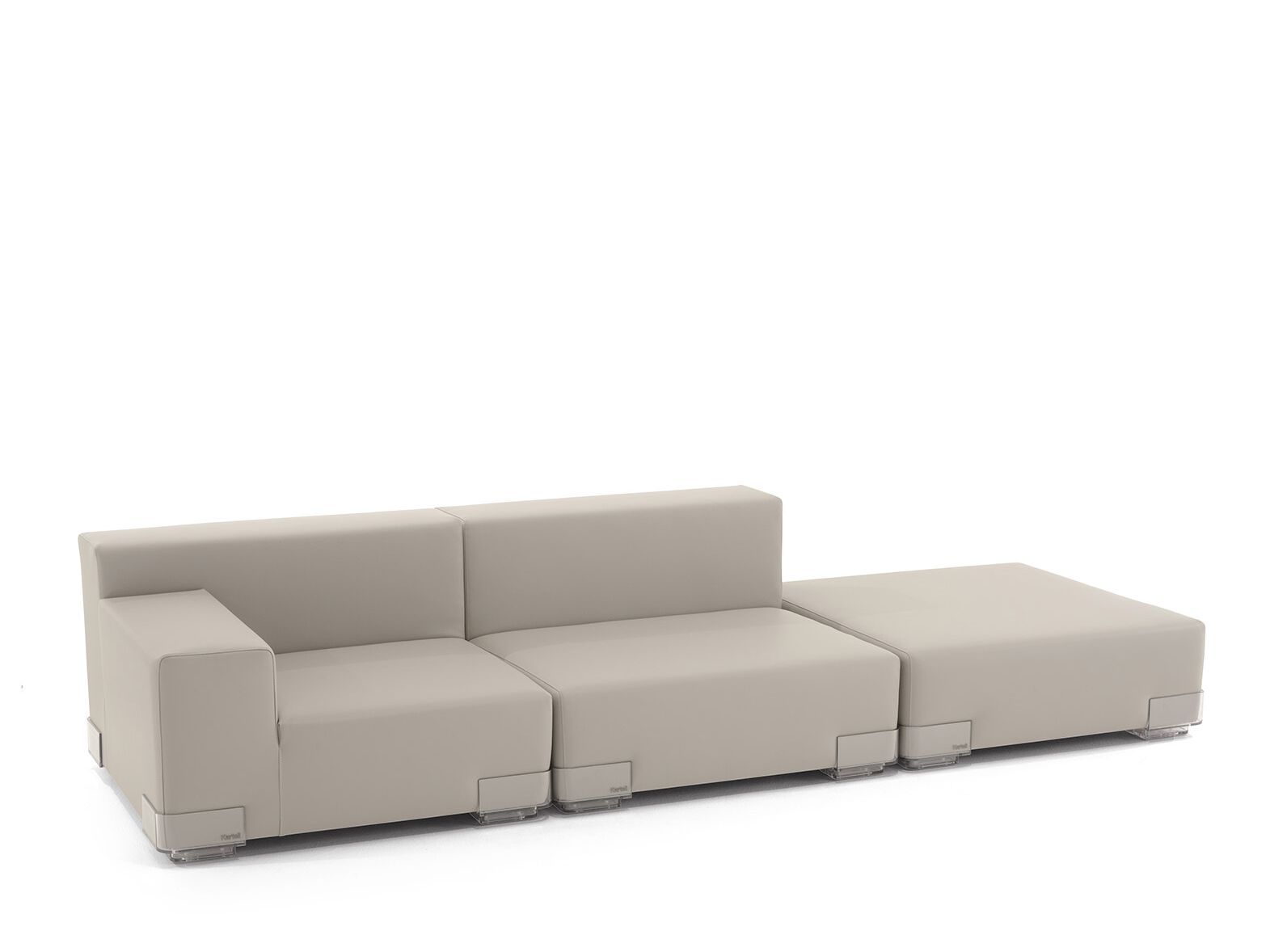 3-местный модульный съемный диван из искусственной кожи Kartell Plastics ARCH-00061055 - Вид №13