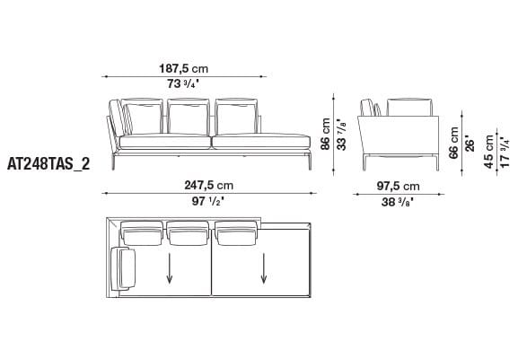 Кожаный диван B&B Italia Атолл ARCH-00112726 - Вид №71