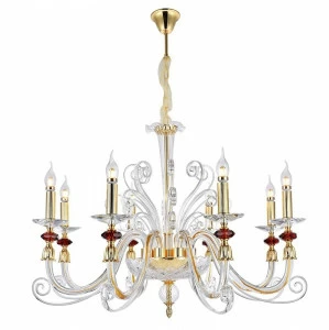 Подвесная люстра Crystal Lux Catarina SP8 Gold/Transparent-Cognac CRYSTAL LUX ДИЗАЙНЕРСКИЕ, CATARINA 108726 Золотой