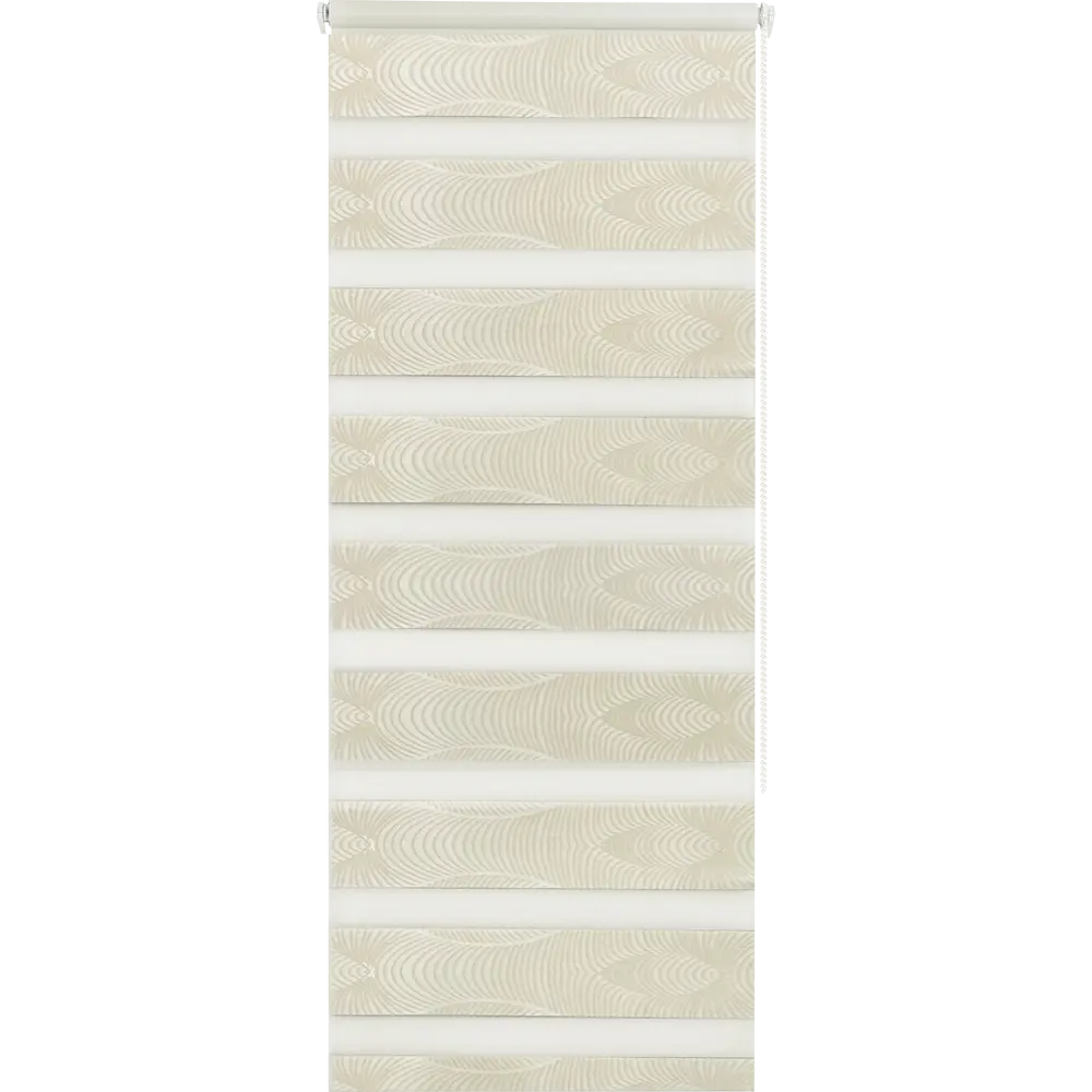 Штора рулонная день-ночь Miamoza Sound Wave 40x160 см, цвет молочный 82614474 STLM-2191520 Santreyd