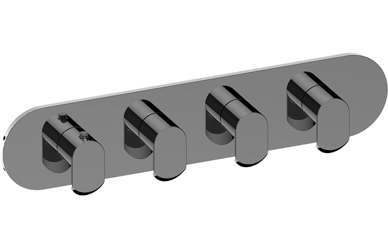 E-8058H-LM45E0-T Планка M-Series горизонтальный с 4 ручками - Внешняя часть GRAFF Phase