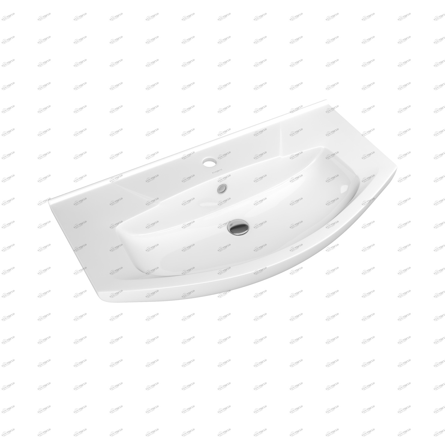 Подвесная раковина настенная прямоугольная KIROVIT VIGO белая sun-id-665174