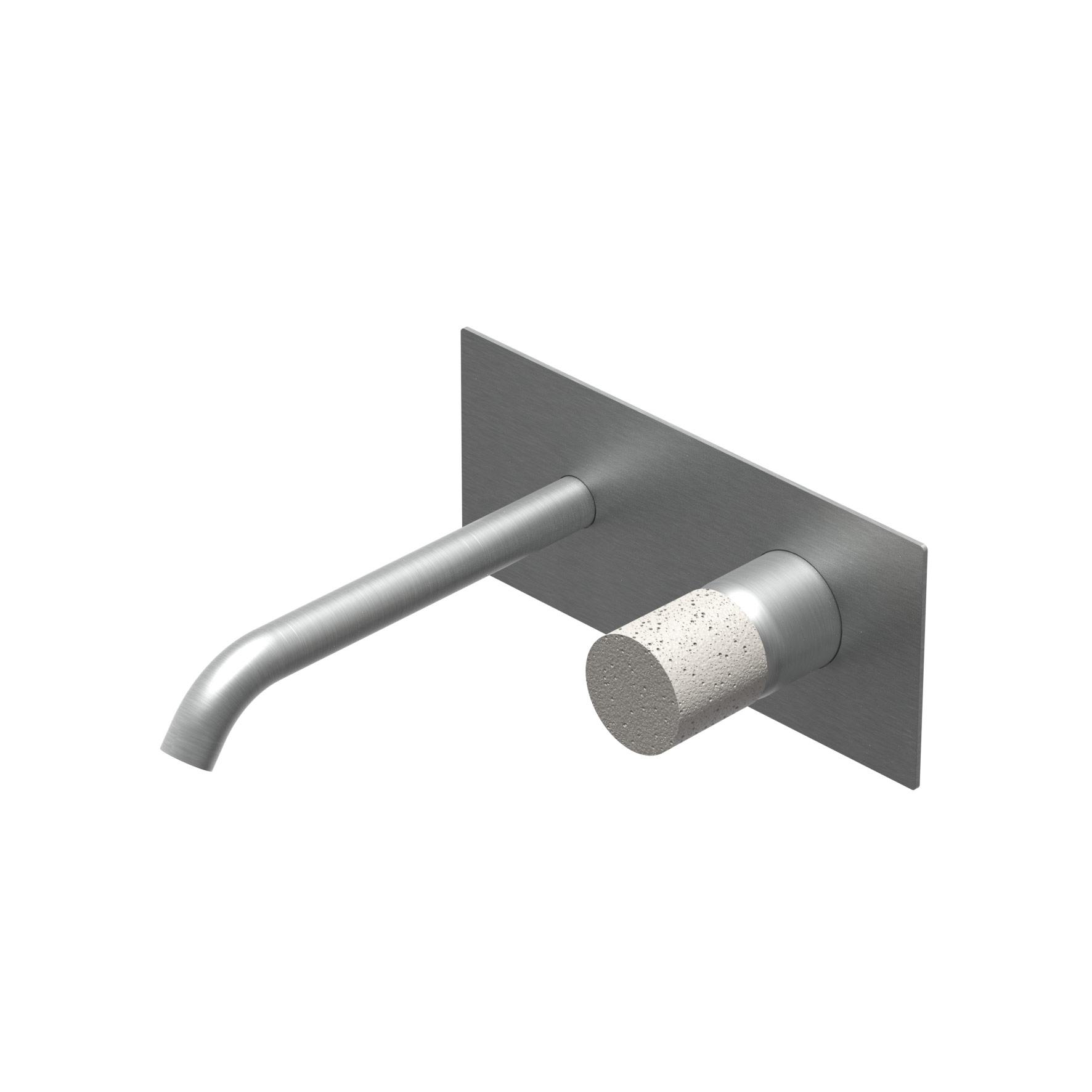 E0BA0114C Встраиваемый однорычажный смеситель для раковины Ritmonio Diametro35 Inox Concrete