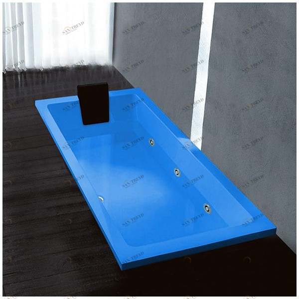 Ванна Gruppo treesse Quadra 170 V0727-SX-G голубая с гидромассажем прямоугольная встроенная левая STDV0727SXG