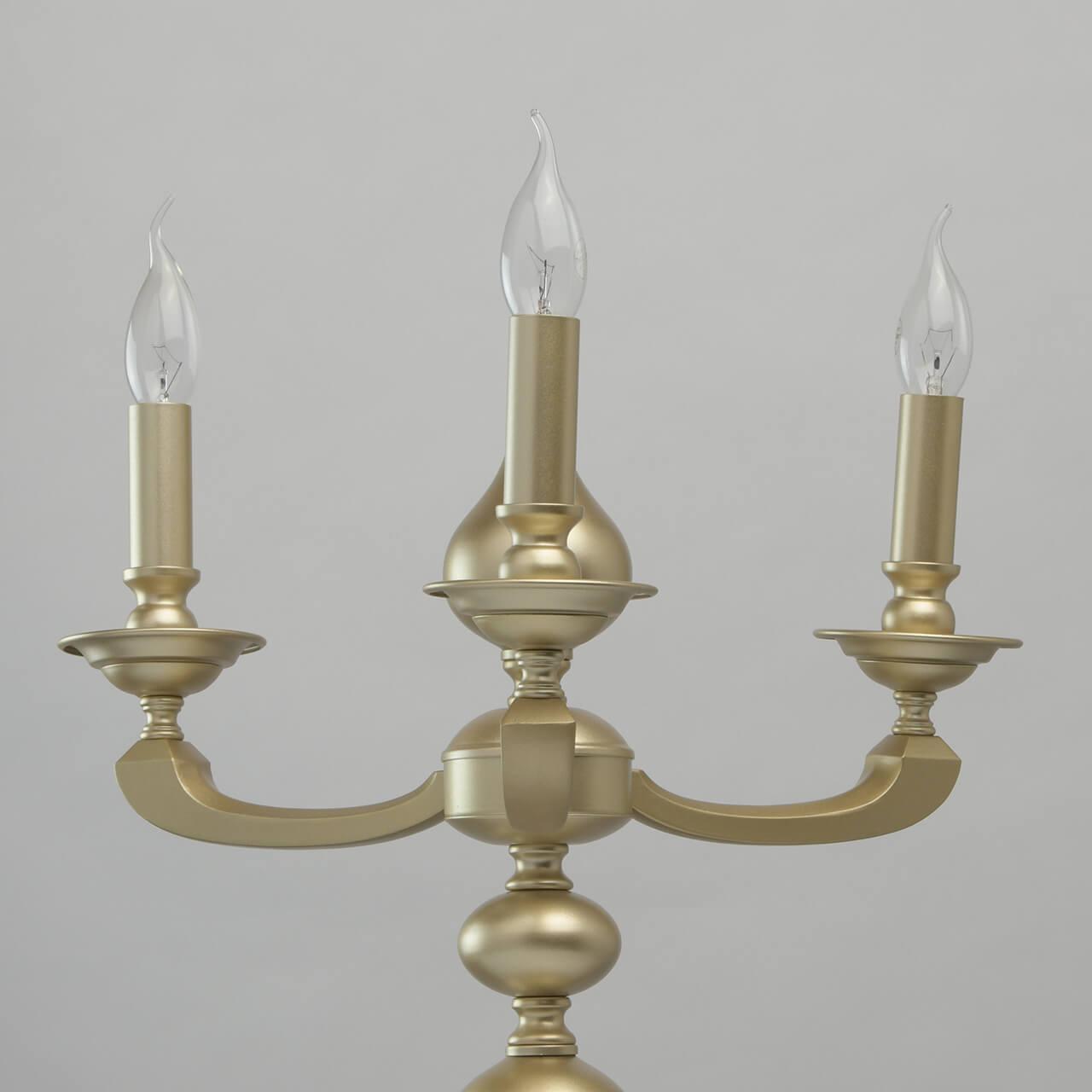 Настольная лампа MW-Light Дэль Рей 4 700031003 MW-LIGHT ПОДСВЕЧНИК, СВЕЧА 195139 Белый;золото  - Вид №3