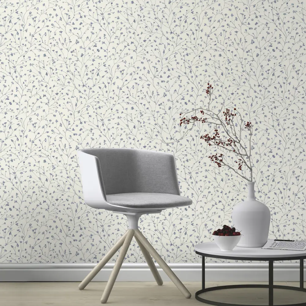 Обои флизелиновые Rasch SM «Синяя ветка" бежевые 1.06 м RA 965605 STLM-2096345 - Вид №2