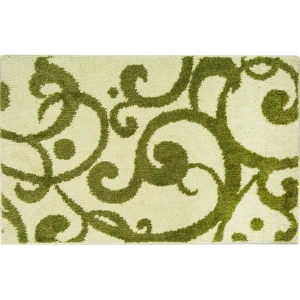 Коврик для ванной комнаты «Узоры» 50х80 см цвет зелёный
