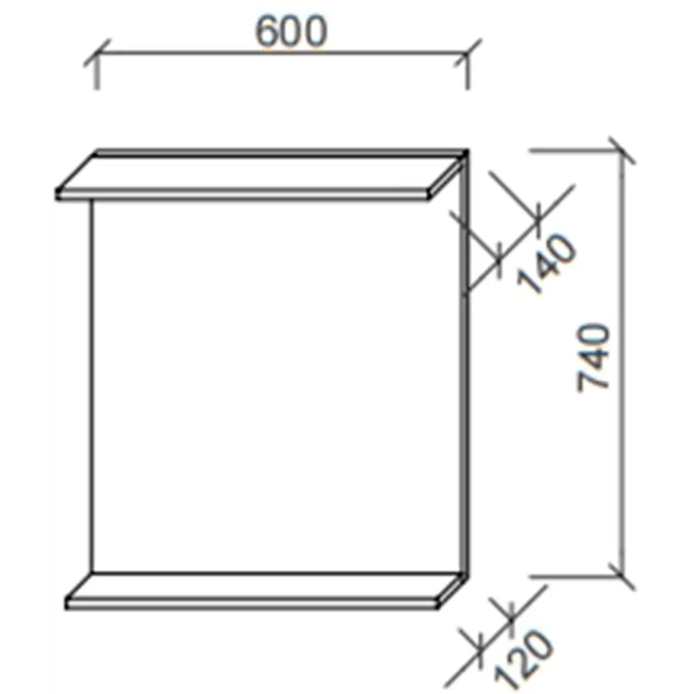 Зеркало подвесное «Рио» 60 см цвет белый Santreyd Зеркало Рио 60 STLM-2186685 - Вид №3