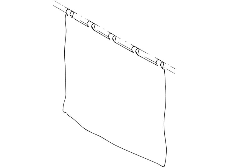801.52.01080 занавеска для защиты от брызг в душе HEWI Duschvorhänge/-stangen  - Вид №2