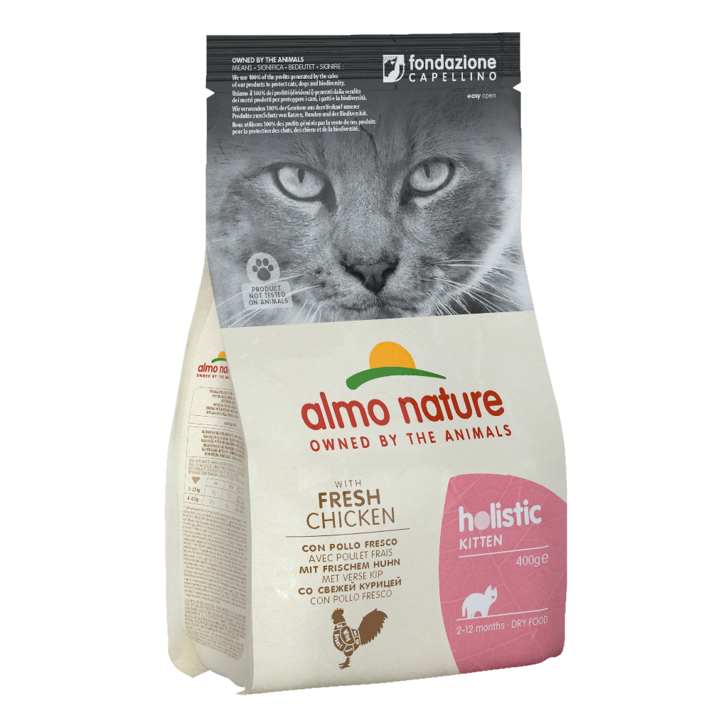 ПР0059751 Корм для котят Holistic курица с коричневым рисом сух. 400г Almo Nature 