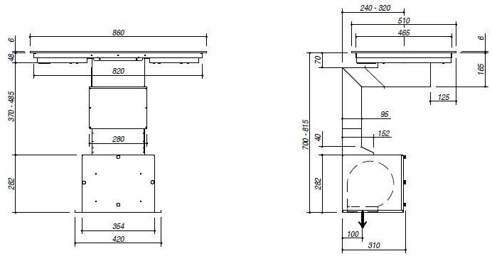 Barazza Индукционная стеклокерамическая плита со встроенной вытяжкой Zero 1pidz90v - Вид №1