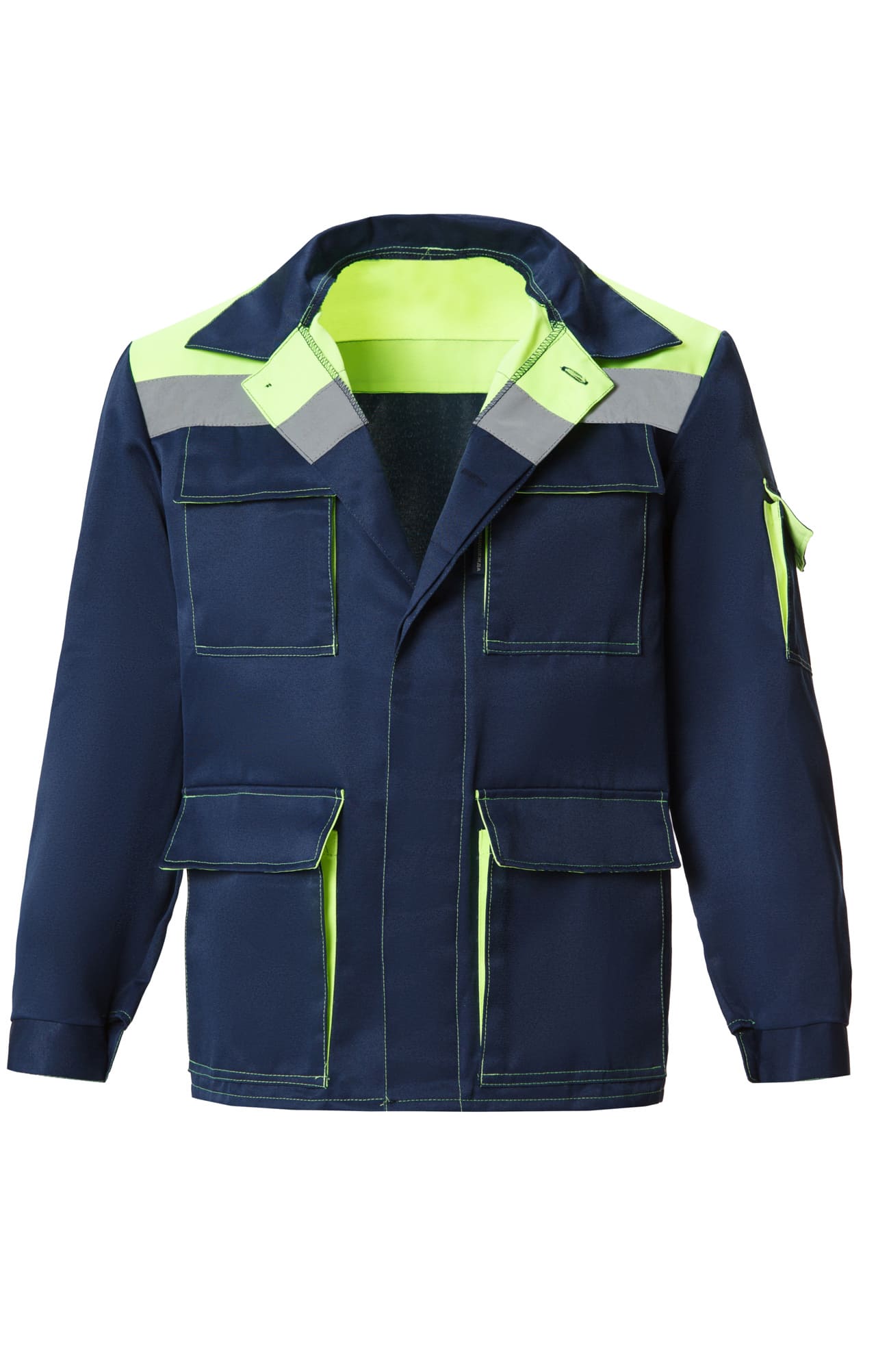 63853 Костюм "Коммунальщик" темно-синий с лимонным  Летняя спецодежда  размер 56-58/182-188  - Вид №4