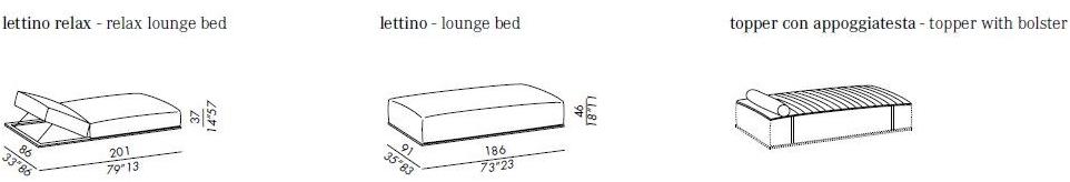 Meridiani Садовый шезлонг Recliner из технической ткани Claud open air sun-id-1461853 - Вид №1