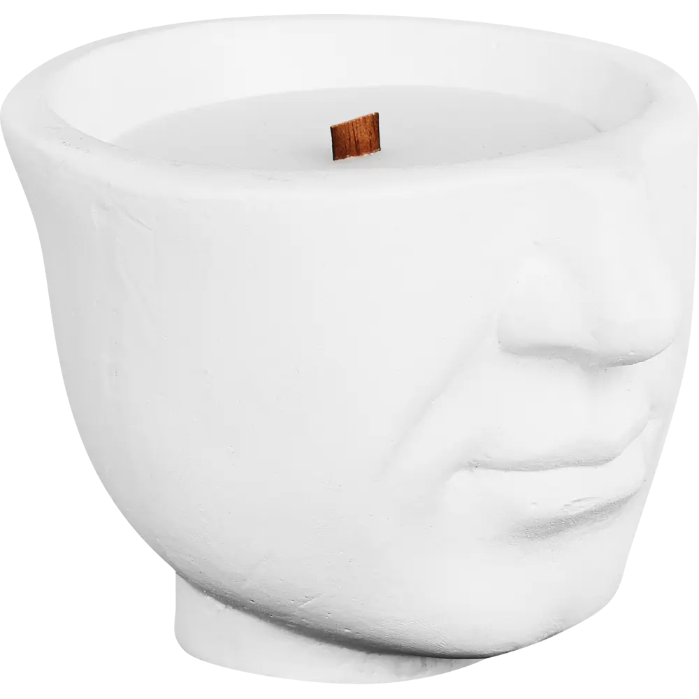 89201821 Свеча в гипсе Орней белая 9 см STLM-0825546 EVIS  - Вид №4