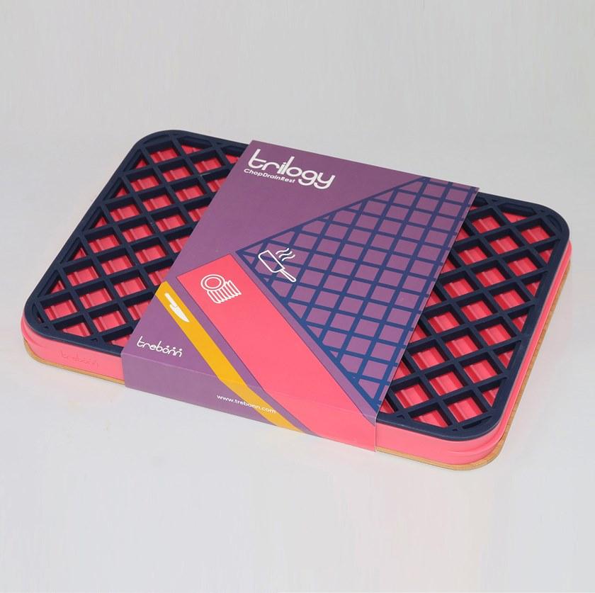 Trebonn Бамбуковая разделочная доска, поддон для сбора капель и силиконовый держатель для посуды  1120108  - Вид №6