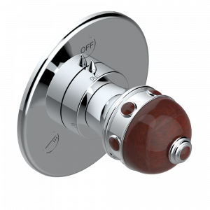 A1X-48M2SB Trim for wall mounted diverter, 2 ways - ref. 48M2 and 3 ways - ref. 49M3 Thg-paris Sully с красной яшмой Хром