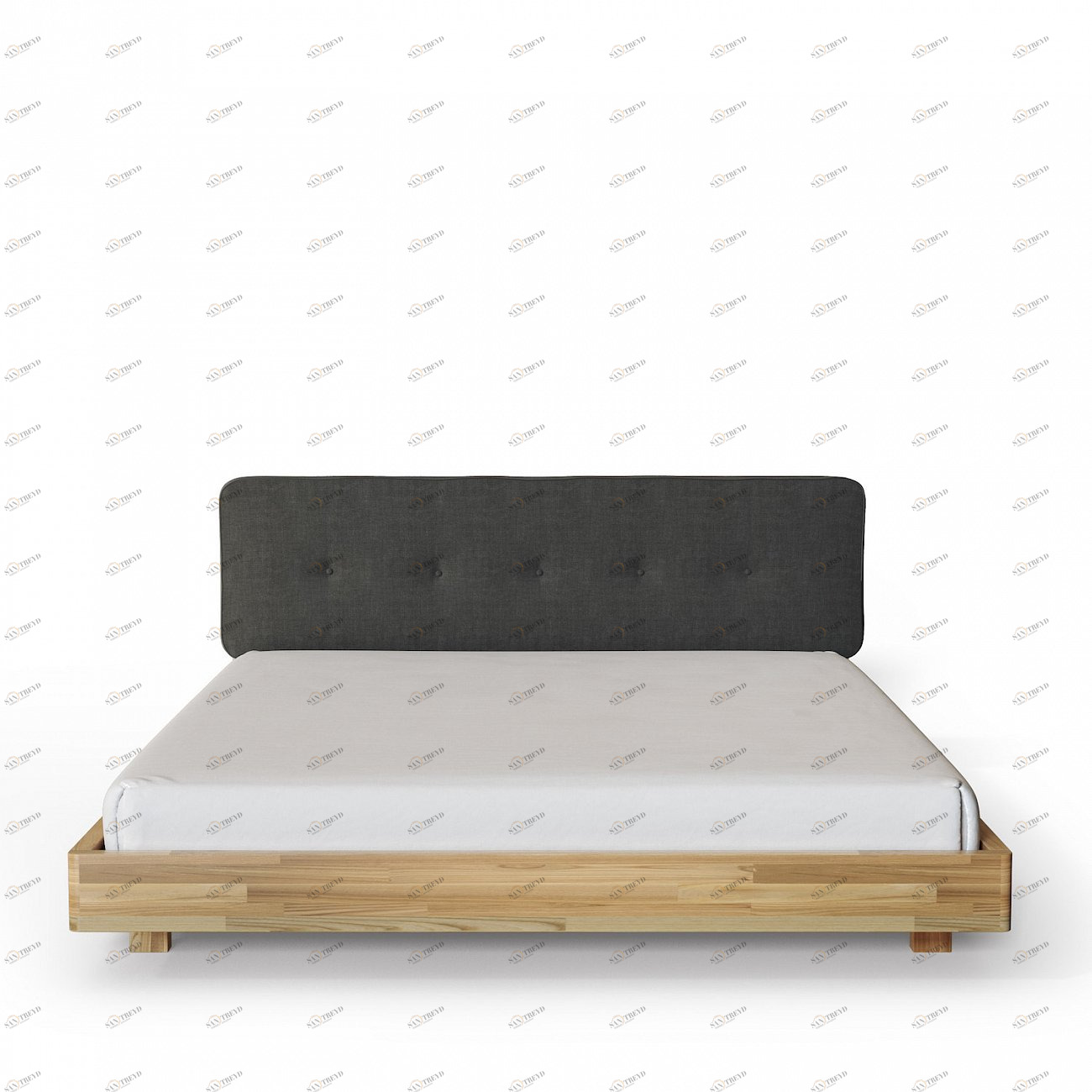 Кровать двуспальная 160х200 серая EcoComb BRAGIN DESIGN ДИЗАЙНЕРСКИЕ 256615 Бежевый;серый 
