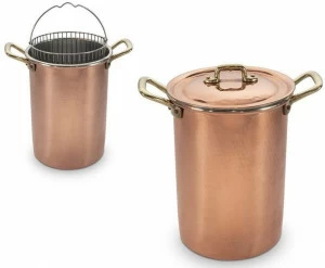 Officine Gullo Высокий медный горшок с крышкой