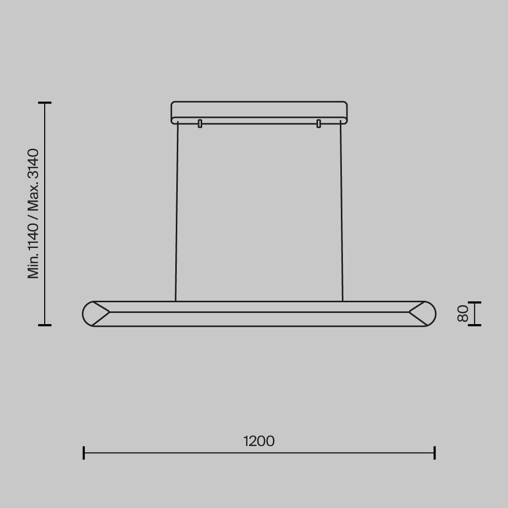 Алюминиевый затемняемый светодиодный подвесной светильник Maytoni MOTION ARCH-00116829 - Вид №11