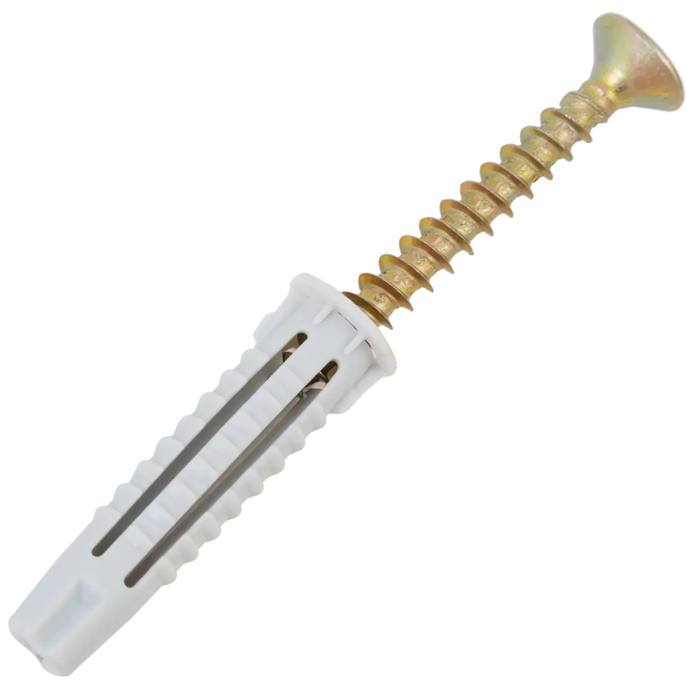 Дюбель-шуруп для полнотелых материалов 4x35 мм нейлон/сталь 350 шт ЕВРОПАРТНЕР STLM-2030016